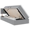 vidaXL Opbergbed met matras Lichtgrijs 100 x 200 cm fluweel