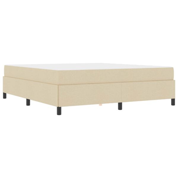 vidaXL Boxspringbed Cr&egrave;me 180 x 200 cm Stof