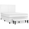 vidaXL Boxspring met matras kunstleer wit 140x200 cm
