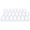vidaXL Decoratieve Stickers 10 pcs Wit Grijs 30 x 30 x 0,8 cm