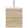 vidaXL 2-delige Badkamermeubelset bewerkt hout sonoma eikenkleurig