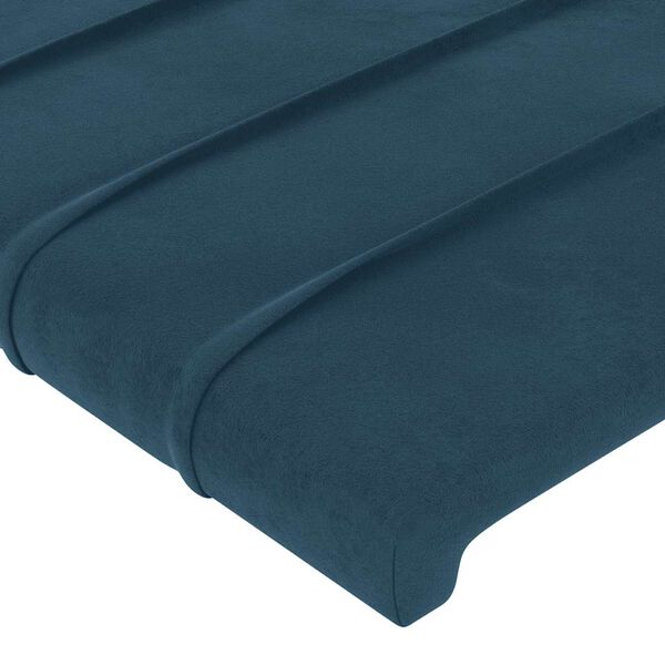 vidaXL Hoofdborden 144x5x78/88 cm fluweel donkerblauw