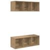 vidaXL Tv-meubelset 2 pcs Artisan Eiken Bewerkt hout