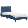 vidaXL Bed met matras "Hanko" stof blauw 90x190 cm