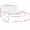 vidaXL Boxspring met matras fluweel roze 160x200 cm