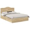 vidaXL Opslag bed met lade Sonoma Eiken 140 x 200 cm Bewerkt hout