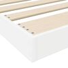 vidaXL Vloer bedframe Wit 90 x 190 cm Bewerkt hout