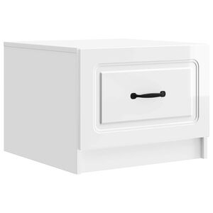 vidaXL Salontafel met lade Hoogglans Wit 49 x 50 x 37 cm Bewerkt hout