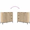 vidaXL Dressoir met lade Sonoma Eiken 89,5 x 33 x 82 cm Bewerkt hout