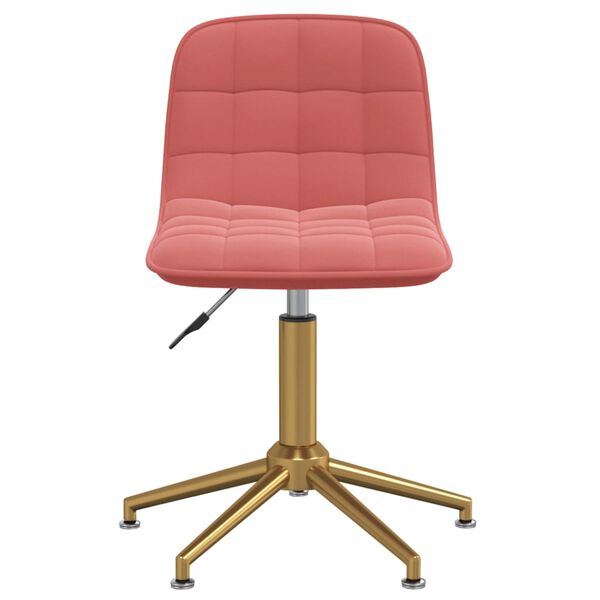 vidaXL Kantoorstoel fluweel roze