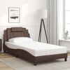 vidaXL Bedframe "Viana" met LED zonder matras bruin 100x200 cm