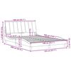 vidaXL Bedframe zonder matras "Hanko" stof cr&egrave;mekleurig 140x190 cm