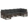 vidaXL Tuinbankenset 7 st 7-Aantal zitplaatsen Grijs poly rattan