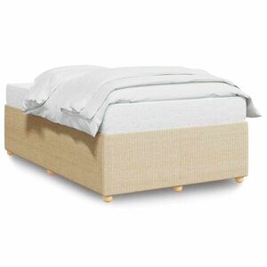 vidaXL Bedframe zonder matras 120x190 cm stof cr&egrave;mekleurig