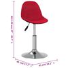 vidaXL Eetkamerstoelen draaibaar 2 st stof wijnrood