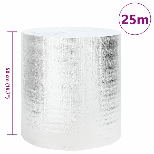 vidaXL Radiatorfolie Zilver 0,5 x 25 m Aluminium