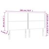 vidaXL Hoofdbord lichtgrijs 180x5x118/128 cm stof