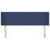 vidaXL Hoofdbord met randen 147x16x78/88 cm stof blauw