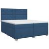 vidaXL Boxspringbed met matras Blauw 200 x 200 cm Stof