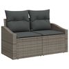 vidaXL Tuin Sofa Set met kussen 11 pcs Grijs Poly riet
