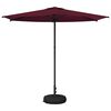 vidaXL Tuinparasol met Basis 270 x 270 cm Polyester Rechthoekig