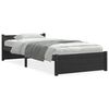 vidaXL Bedframe massief hout zwart 90x200 cm