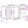 vidaXL Dressoir OLDEN 114x43x73,5 cm massief grenenhout grijs en bruin