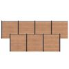 vidaXL Hekpaneel 7 pcs WPC en Aluminium Bruin