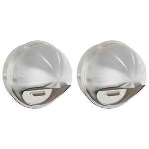 vidaXL Luchtventilatie roosters 2 st zilver 200 mm Roestvrij staal