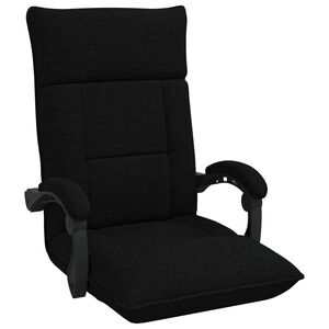 vidaXL Verstelbare vlo stoelen Zwart Stof