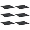 vidaXL Tuinstoelkussens 6 st 50x50x4 cm oxford stof zwart