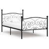 vidaXL Bedframe met lattenbodem metaal zwart 100x200 cm