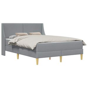 vidaXL Bedframe met matras met hoofdeinde Polyester