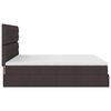 vidaXL Ottoman bed met matras 180x200cm stof donkerbruin