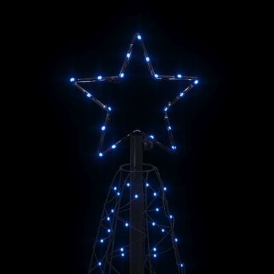 vidaXL Kegelkerstboom 200 LED's blauw 70x180 cm
