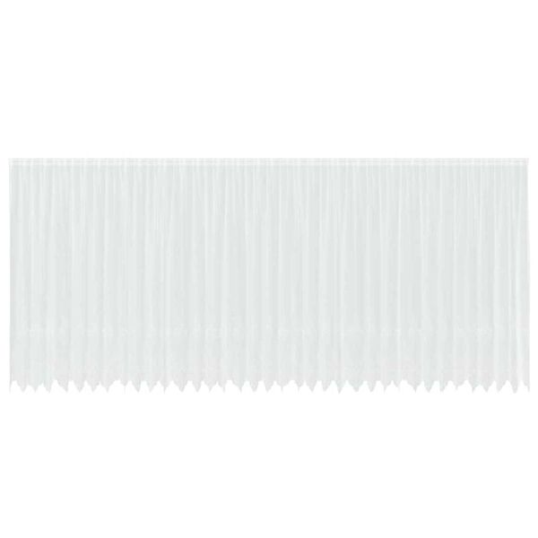 vidaXL Kantgordijn met gordijnen Bloemen Wit 240x900cm Polyester