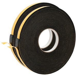 vidaXL Zelfklevende schuimtape 2 pcs Zwart 15mm x 10m CR Schuim