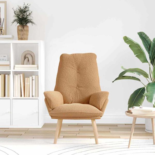 vidaXL Fauteuil Beige 69 x 74 x 93 cm Sherpa Stof