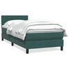 vidaXL Boxspring met matras fluweel donkergroen 80x220 cm