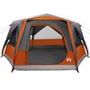 vidaXL Huisje Tent met dak Grijs en Oranje 400 x 350 x 212 cm