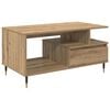 vidaXL Salontafel Artisan Eiken 90 x 49 x 45 cm Bewerkt hout