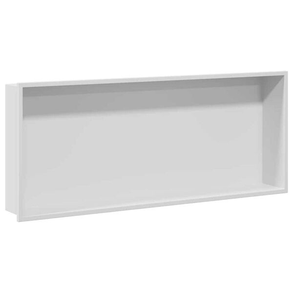 vidaXL Douche Niche Wit 75 x 30 x 9,5 cm Roestvrij staal