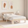 vidaXL Bedframe met hoofdeinde Naturel 120 x 200 cm Massief grenenhout