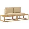 vidaXL Buiten Eind Sofa met kussen 2 Stuk Wit Massief Acaciahout