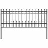 vidaXL Spike Ring Hek HORST 200 x 130 cm Gepoedercoat staal Zwart