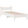 vidaXL Bedframe zonder matras massief grenenhout wit 75x190 cm