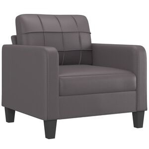 vidaXL Fauteuil 60 cm kunstleer grijs