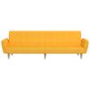 vidaXL Slaapbank 2-zits stof geel