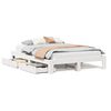 vidaXL Bedframe zonder matras massief grenenhout wit 140x200 cm