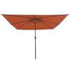 vidaXL Tuinparasol Terracotta 295 x 295 x 245 cm Polyester en staal